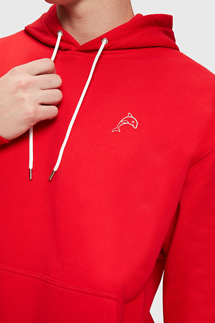 Color Dolphin Hoodie, ORANGE RED, detail-asia image number 2