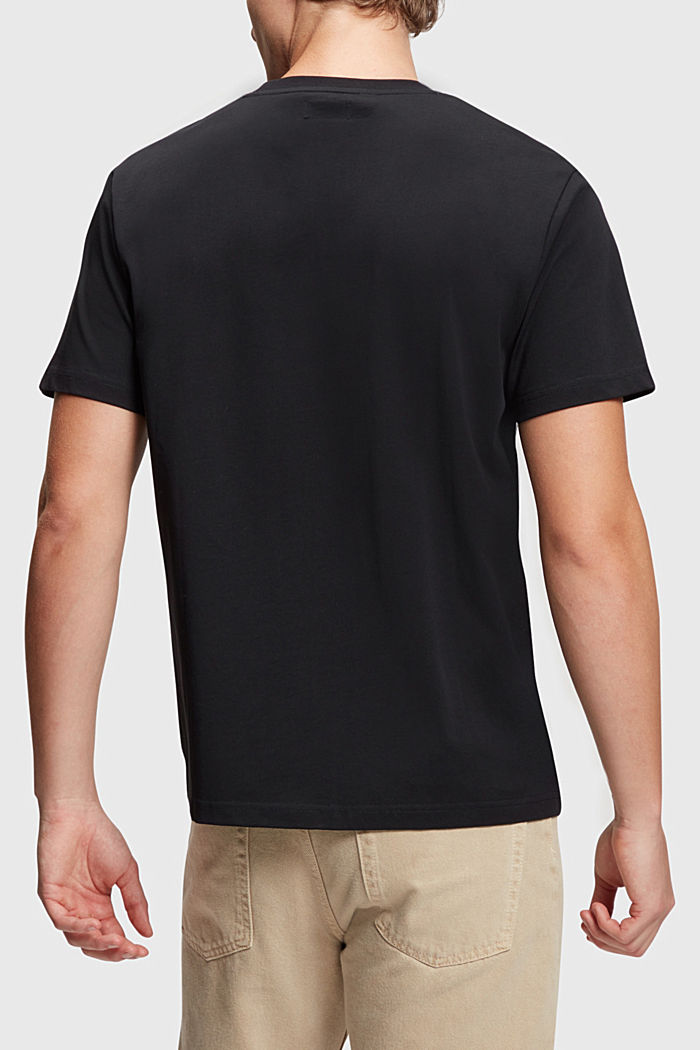 유니섹스 로고 티셔츠, BLACK, detail-asia image number 1