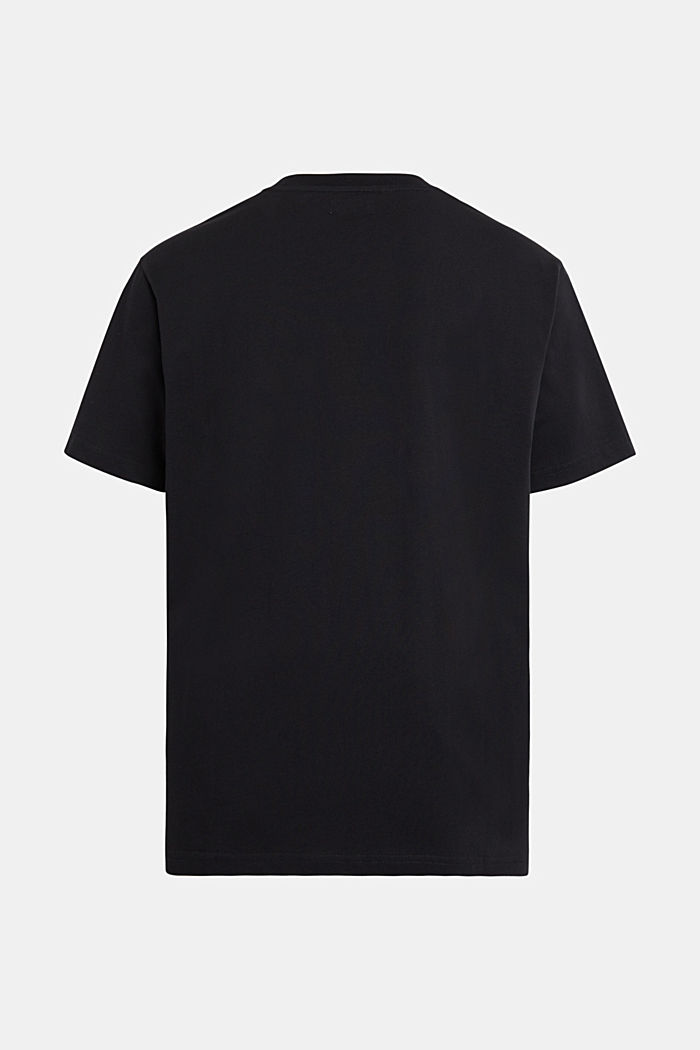 유니섹스 로고 티셔츠, BLACK, detail-asia image number 5
