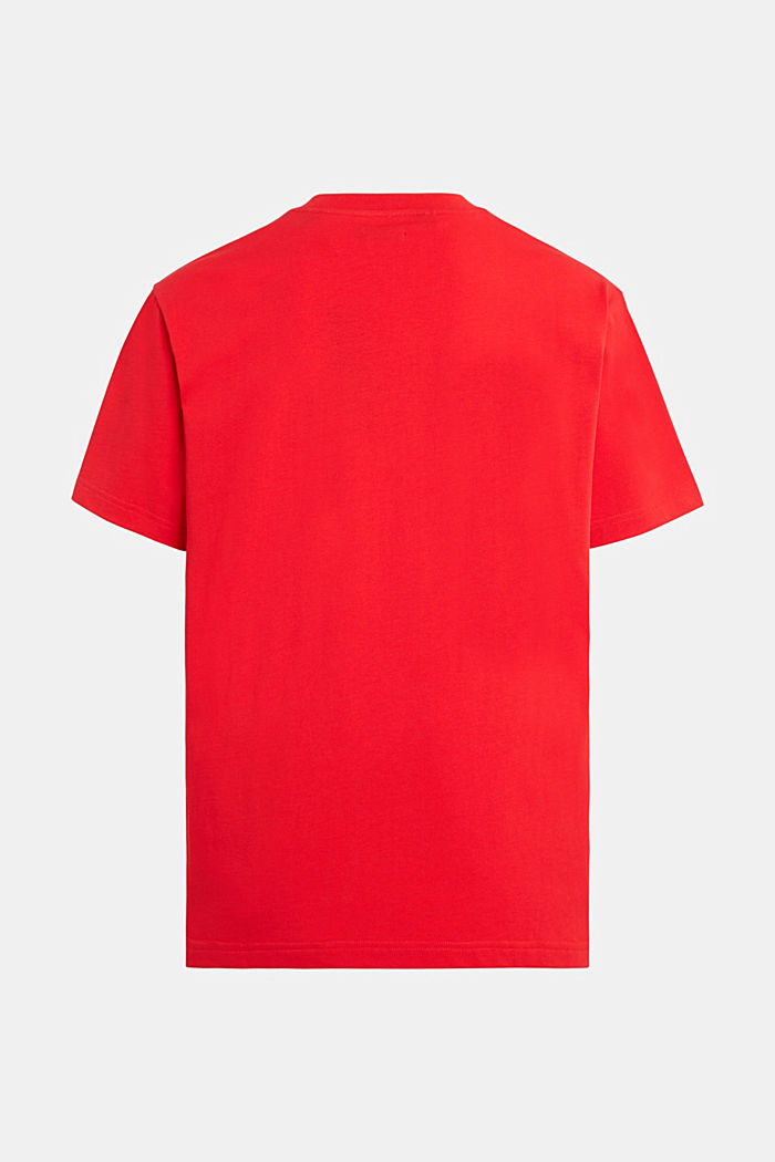 유니섹스 로고 티셔츠, ORANGE RED, detail-asia image number 5