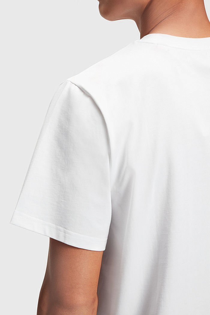 Patched t-shirt, WHITE, detail-asia image number 3