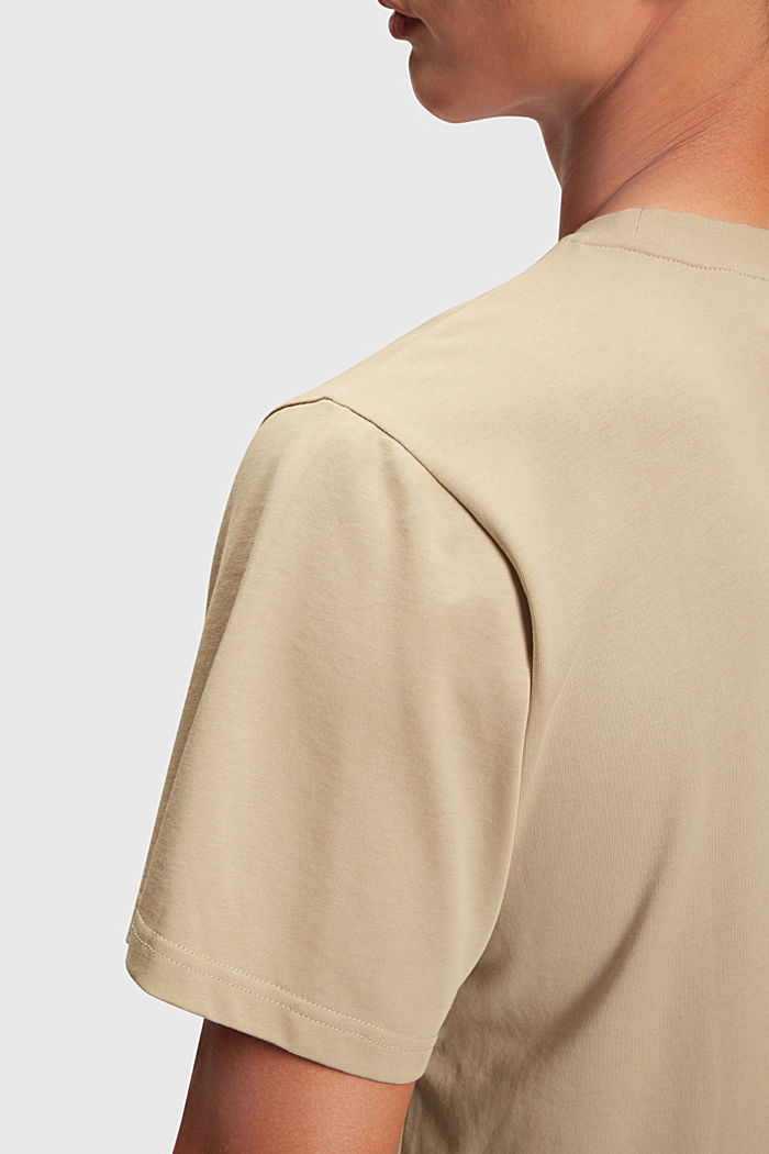 補丁裝飾T恤, 灰褐色, detail-asia image number 3