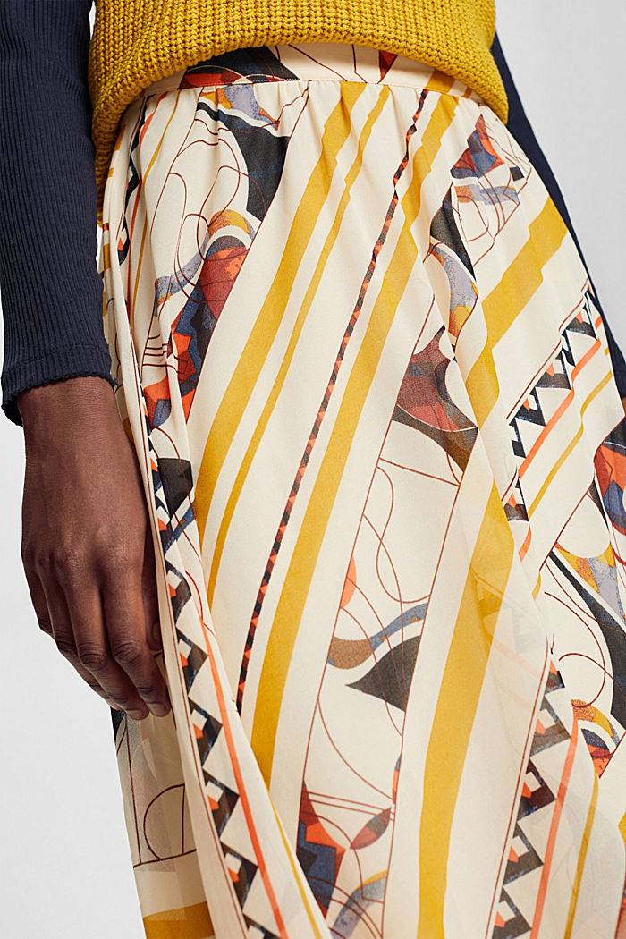 Patterned midi skirt, CREAM BEIGE, detail-asia image number 2