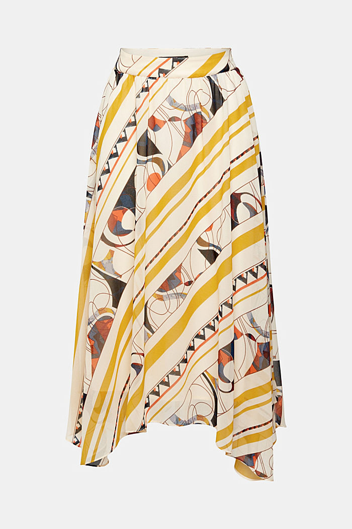 Patterned midi skirt, CREAM BEIGE, detail-asia image number 5