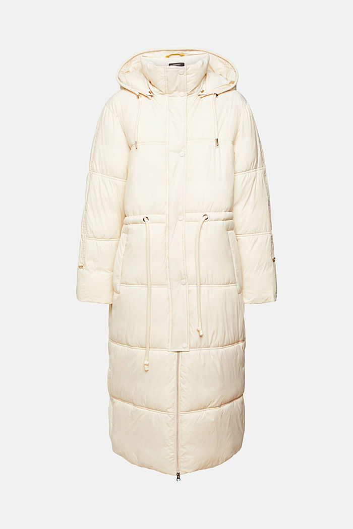 Oversized puffer coat with drawstring waist, ICE, detail-asia image number 6