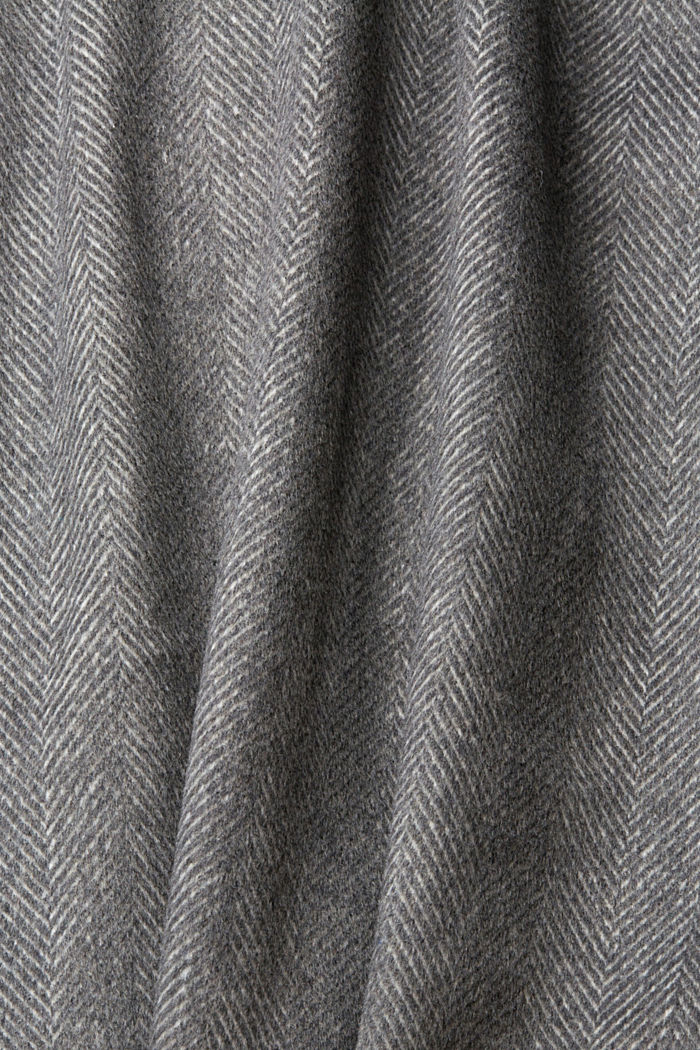 可拆式連帽羊毛混紡外套, 灰色, detail-asia image number 5