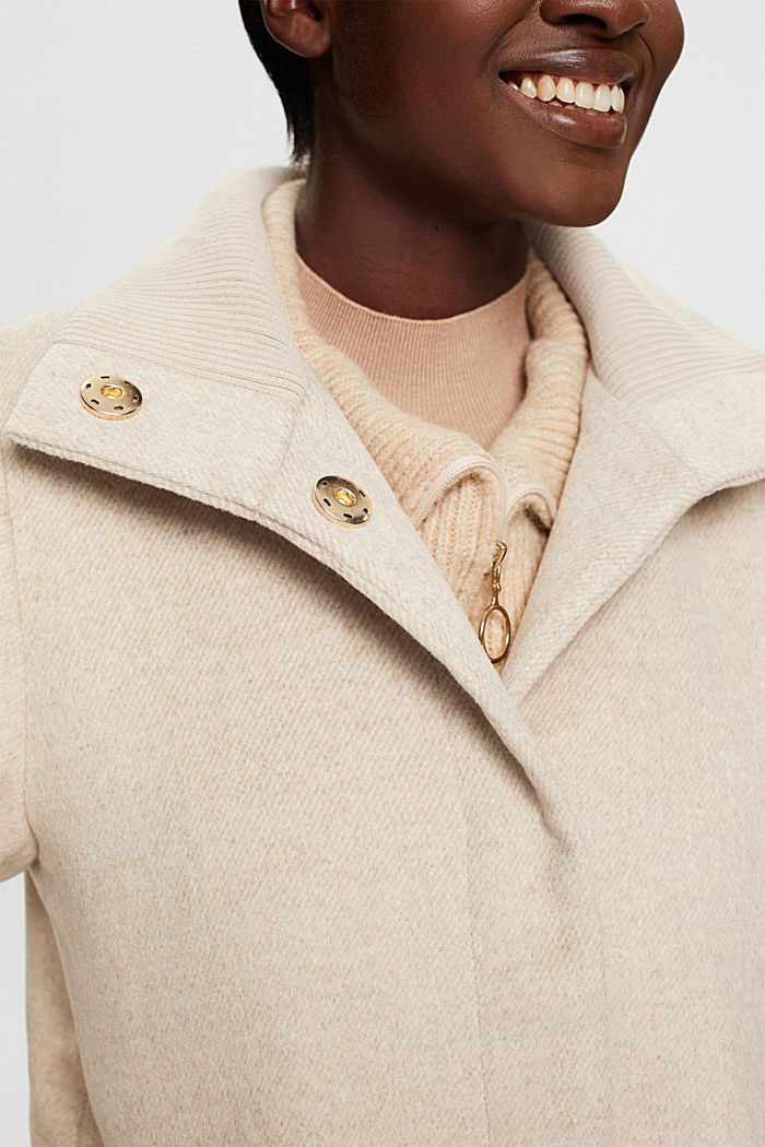 Wool blend coat, ICE, detail-asia image number 4