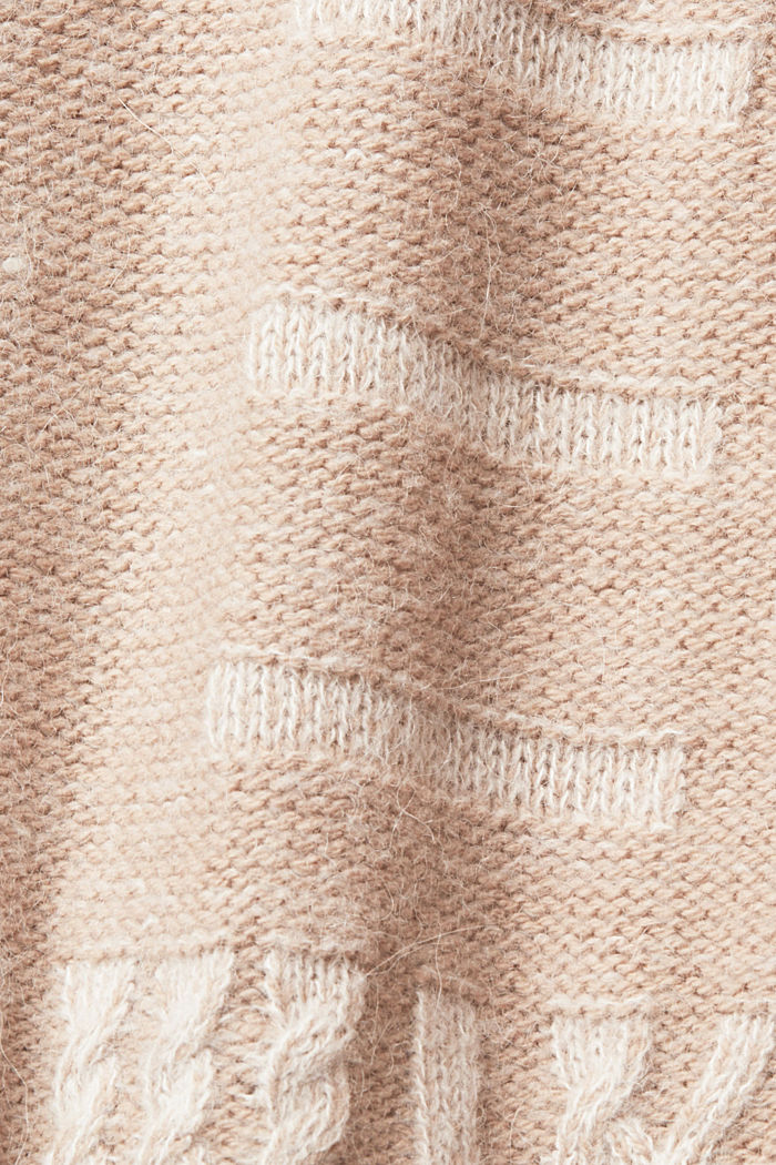 Long wool blend jumper, LIGHT BEIGE, detail-asia image number 4