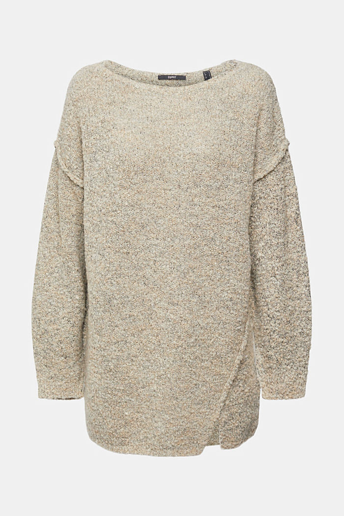Chunky wool blend jumper, CREAM BEIGE, detail-asia image number 5