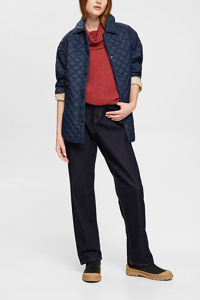 Wool blend roll neck jumper, TERRACOTTA, detail-asia image number 1