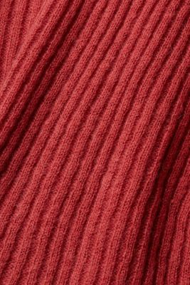 Wool blend roll neck jumper, TERRACOTTA, detail-asia image number 4