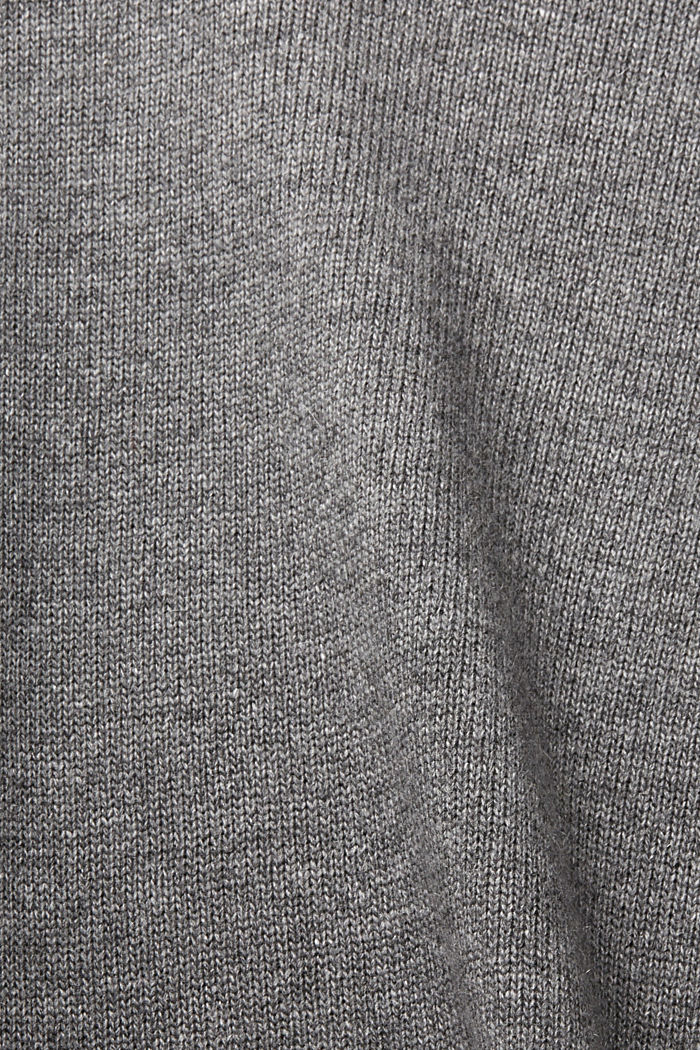 針織羊毛混紡上衣, 灰色, detail-asia image number 5