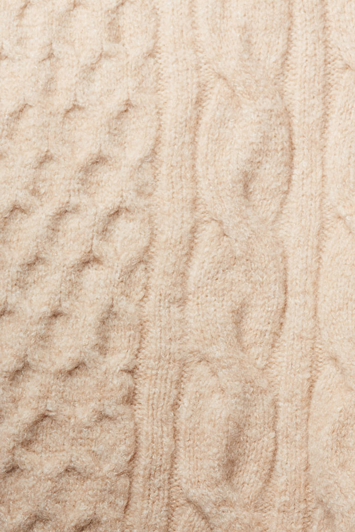 Knitted slipover with zip, CREAM BEIGE, detail-asia image number 4