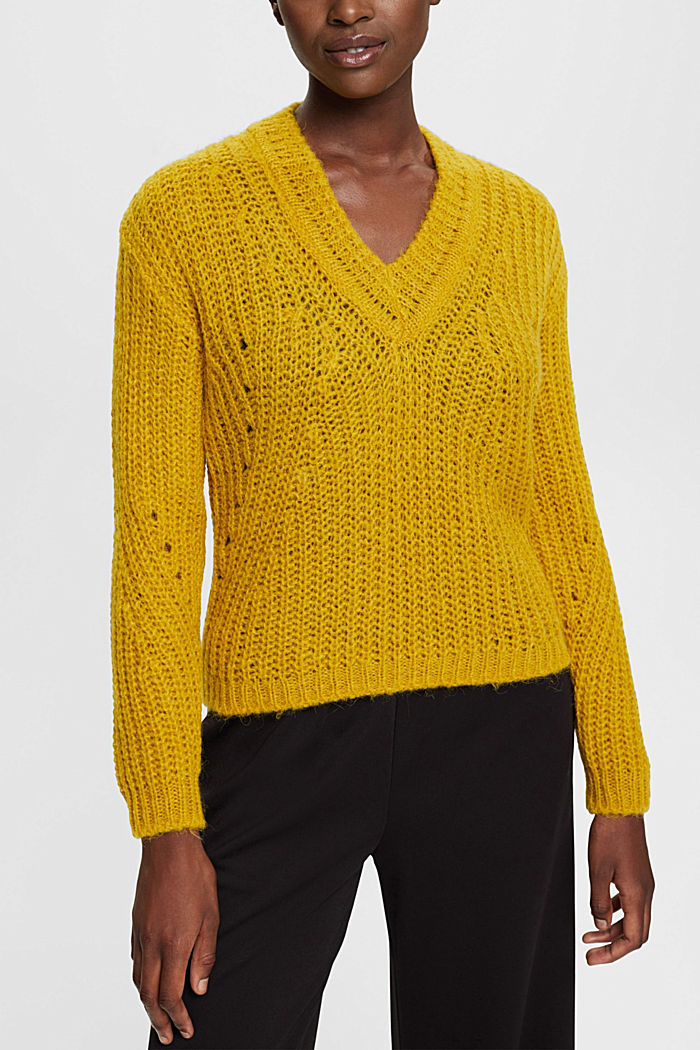 Alpaca blend jumper, DUSTY YELLOW, detail-asia image number 0
