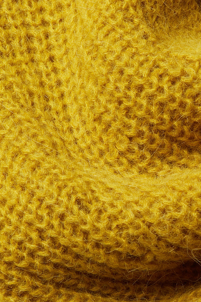 羊駝毛混紡針織上衣, 黃色, detail-asia image number 4