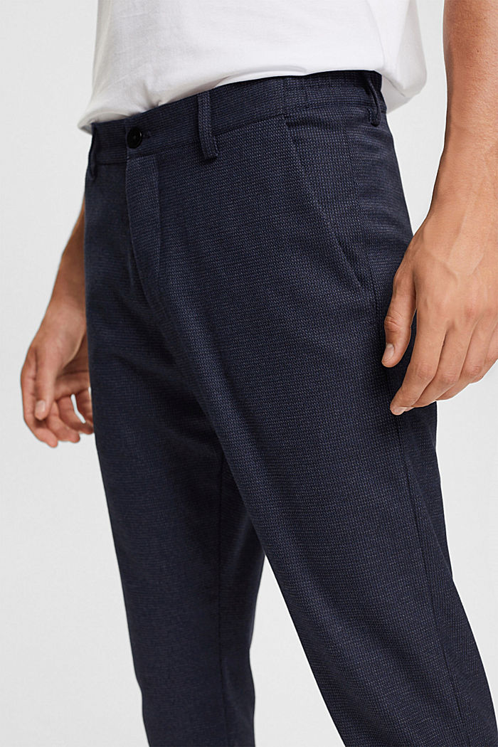 Textured suit trousers, DARK BLUE, detail-asia image number 2