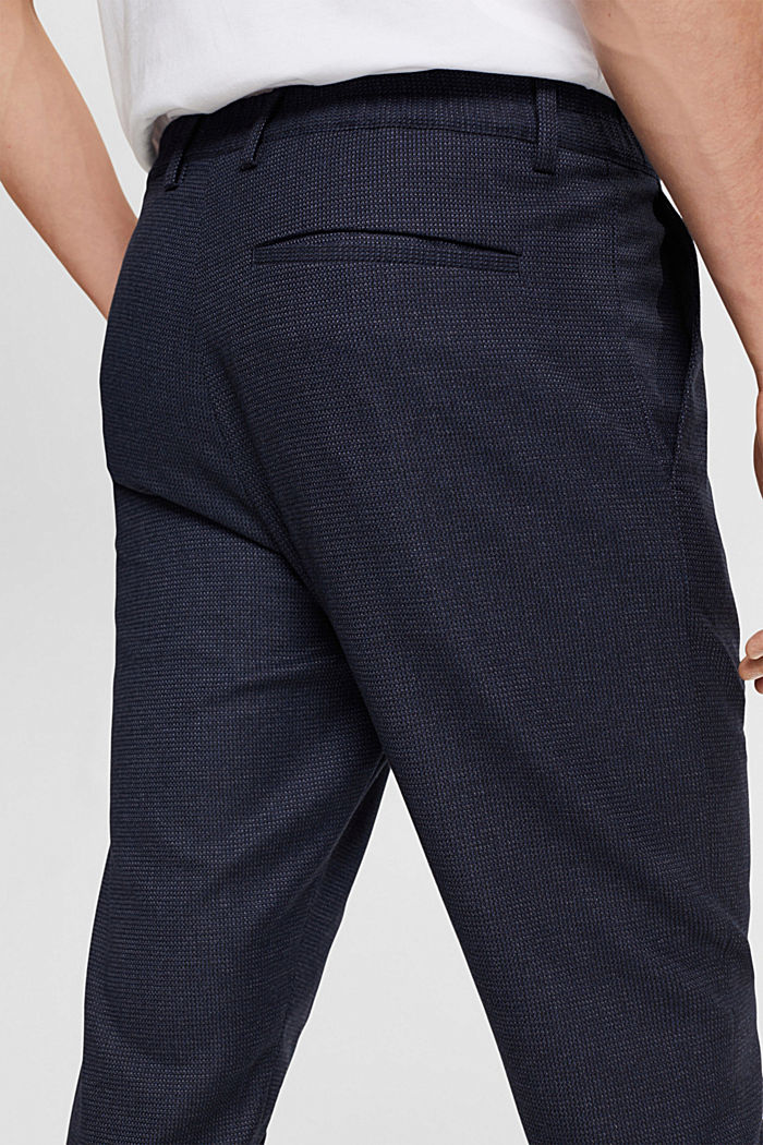 Textured suit trousers, DARK BLUE, detail-asia image number 4