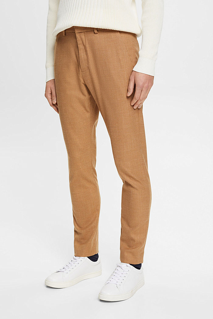 Wool touch trousers, CAMEL, detail-asia image number 0