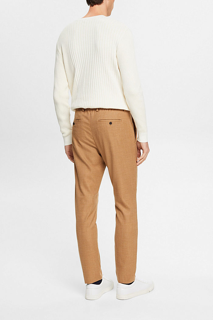 Wool touch trousers, CAMEL, detail-asia image number 3
