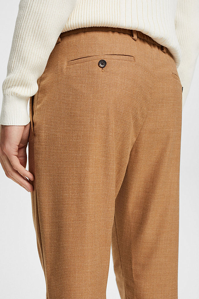 Wool touch trousers, CAMEL, detail-asia image number 4