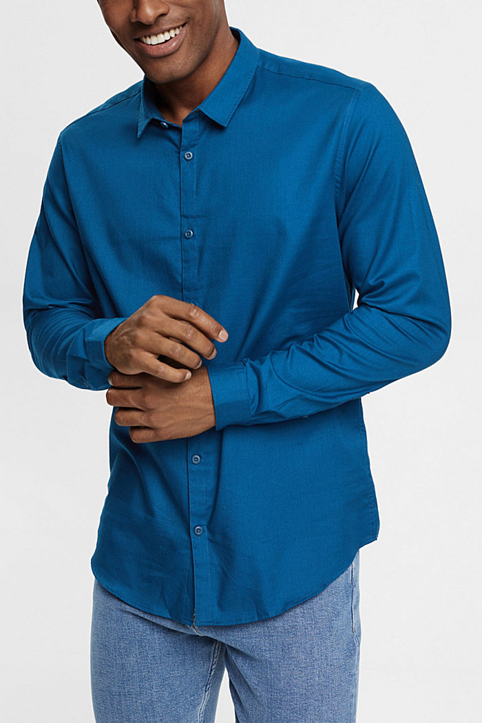 Slim fit shirt, PETROL BLUE, detail-asia image number 0
