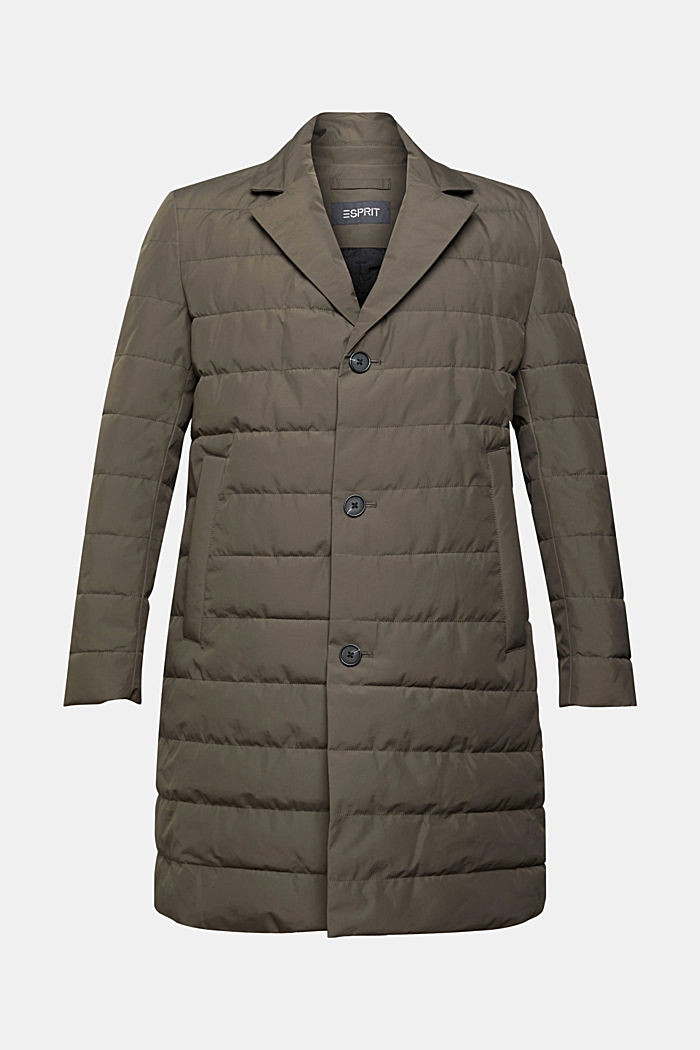 Quilted coat with lapel collar, DARK KHAKI, detail-asia image number 7