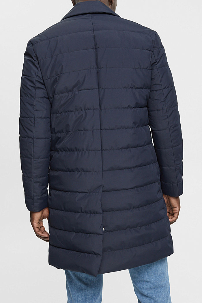 Quilted coat with lapel collar, NAVY, detail-asia image number 3