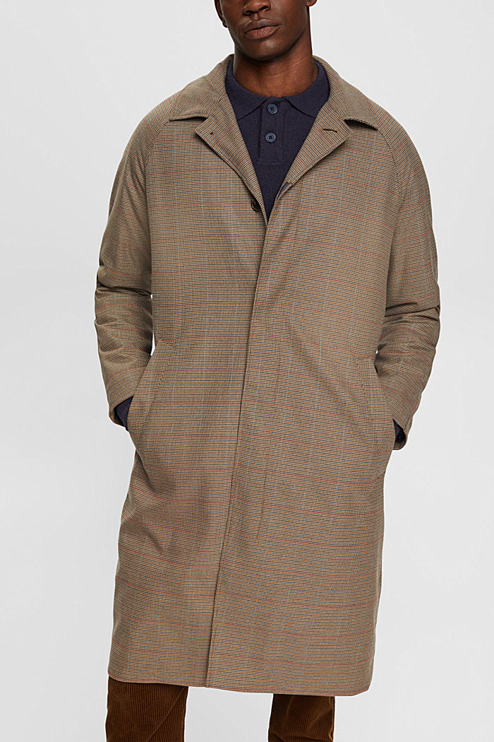 Houndstooth coat, CAMEL, detail-asia image number 0