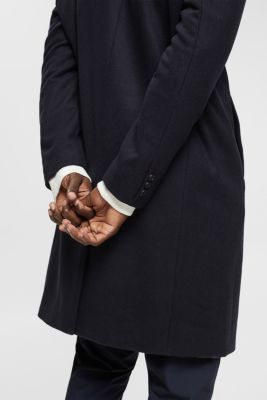 Wool blend coat, NAVY, detail-asia image number 2