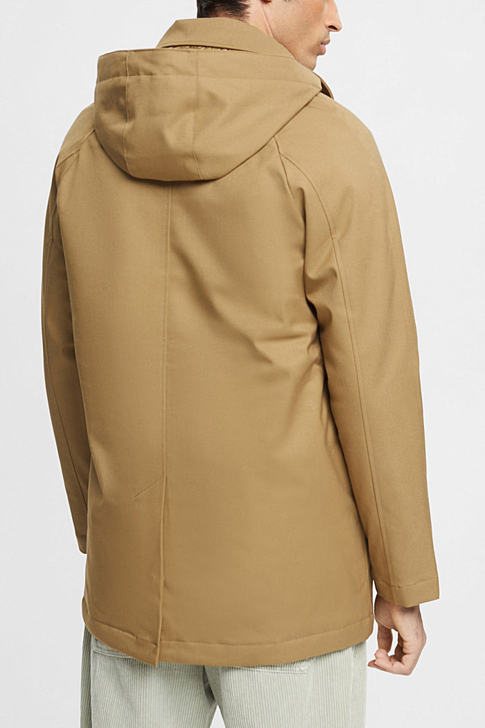 Coat with detachable hood, KHAKI BEIGE, detail-asia image number 1