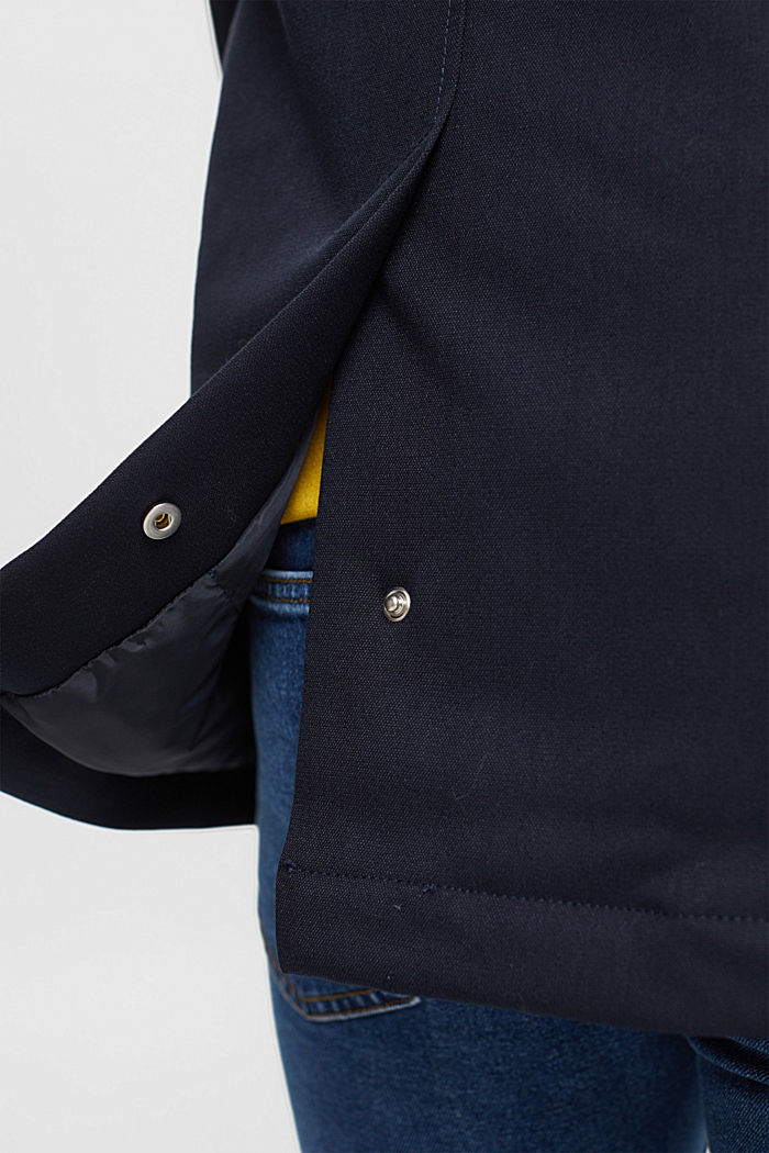 Coat with detachable hood, NAVY, detail-asia image number 4