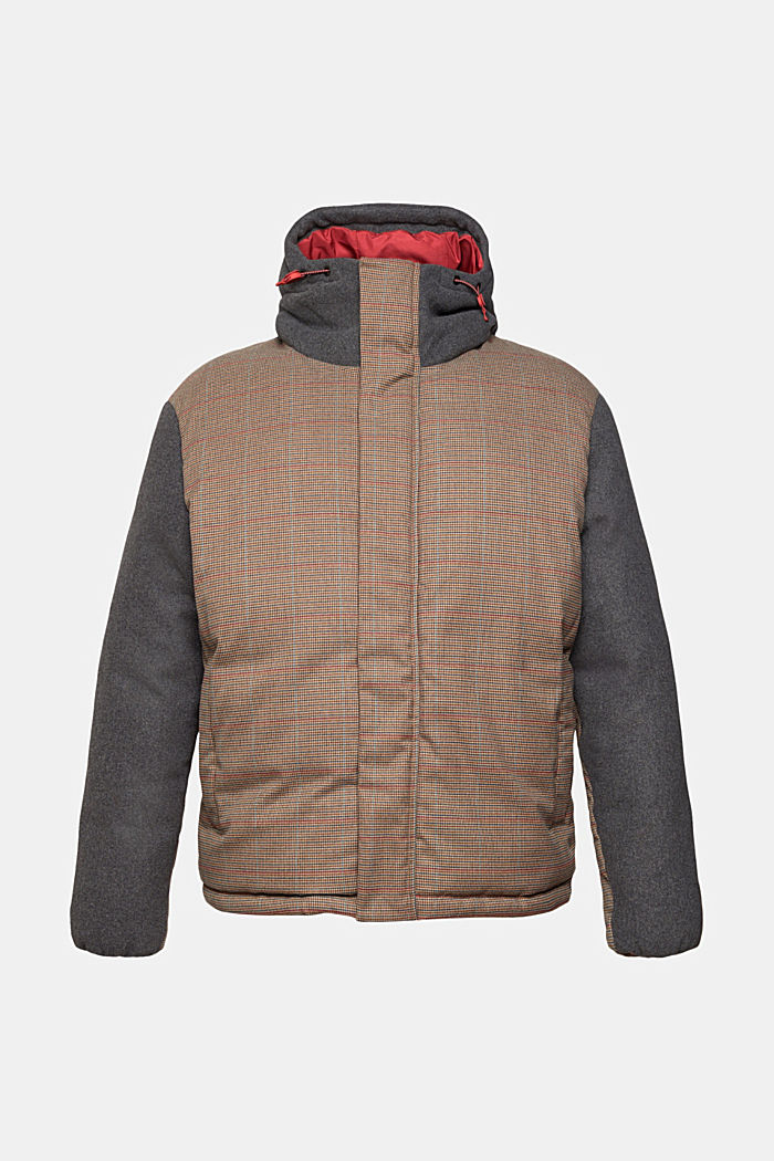 Mixed material jacket, DARK GREY, detail-asia image number 5