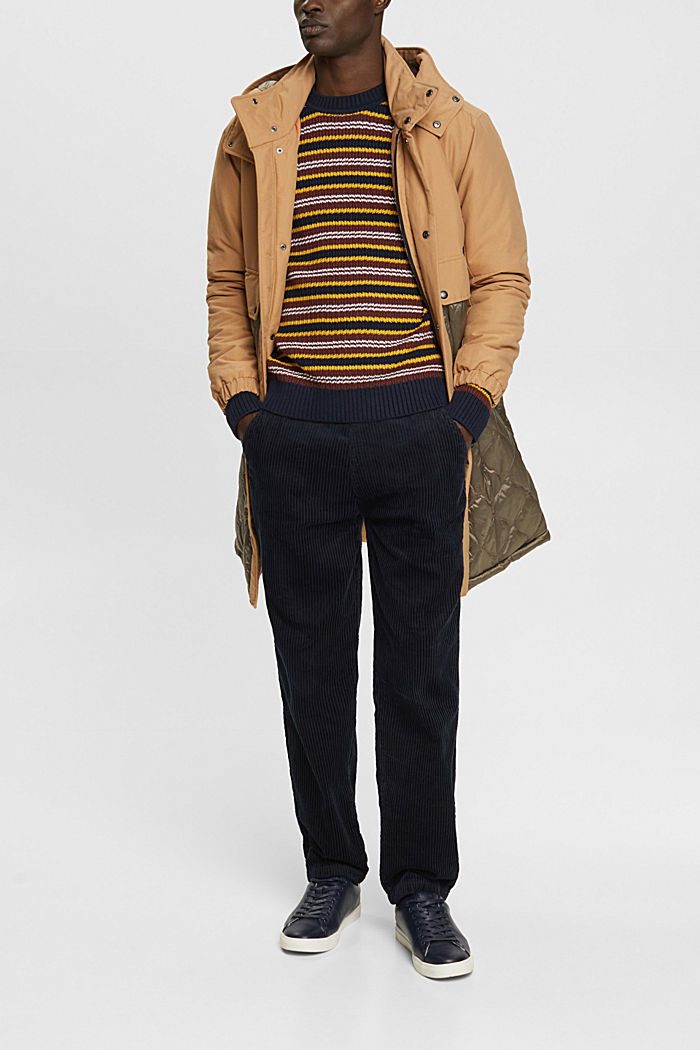 Striped wool blend jumper, NAVY, detail-asia image number 1