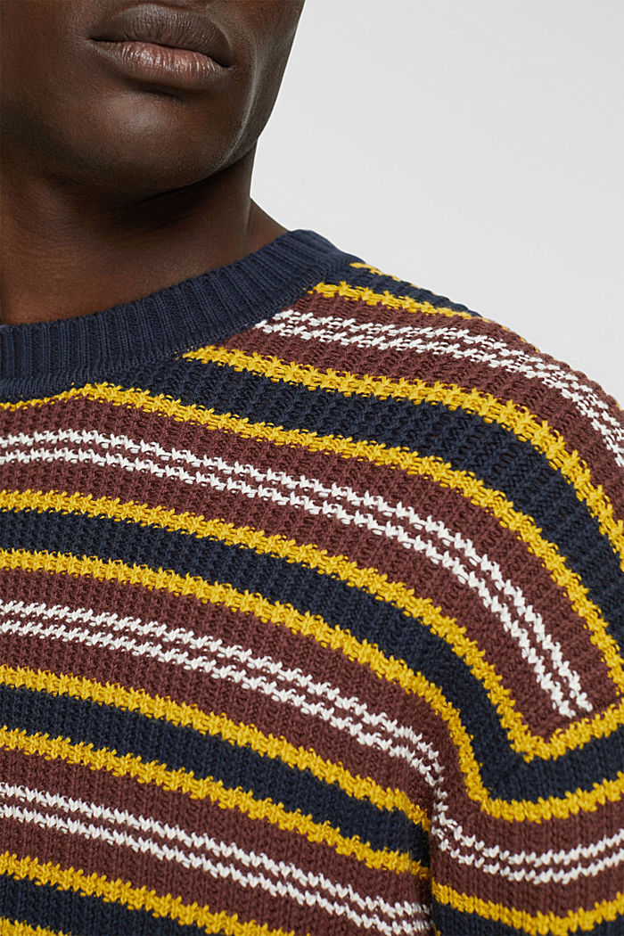 Striped wool blend jumper, NAVY, detail-asia image number 2