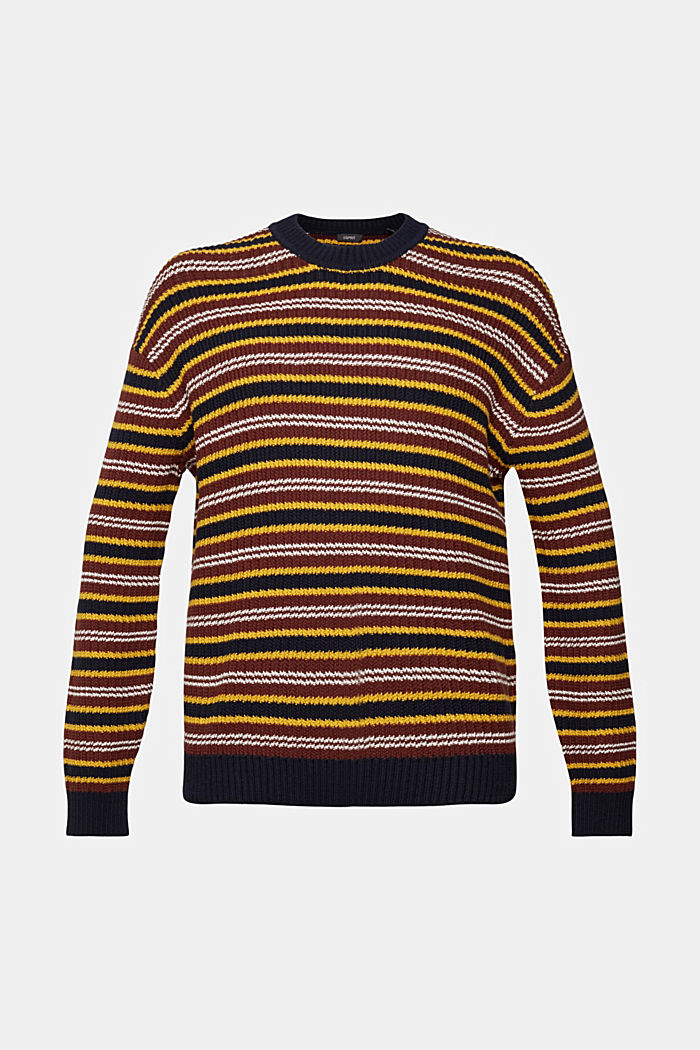 Striped wool blend jumper, NAVY, detail-asia image number 6