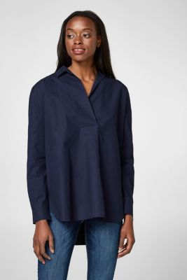 Esprit - Slip-over blouse in 100% cotton at our Online Shop