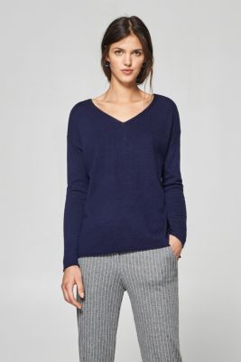 Esprit - Fine knitted jumper with cashmere at our Online Shop
