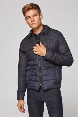 Esprit Denim jacket with quilted trim at our Online Shop