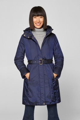 Esprit  Wattierte Jacke mit Kapuze im Online Shop kaufen