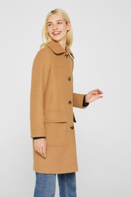 Esprit Mit Wolle Mantel mit Spatenkragen im Online Shop kaufen
