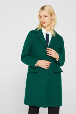 Esprit - Mit Wolle: taillierter Blazer-Mantel im Online  
