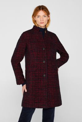 Esprit With wool twotone tweed coat at our Online Shop