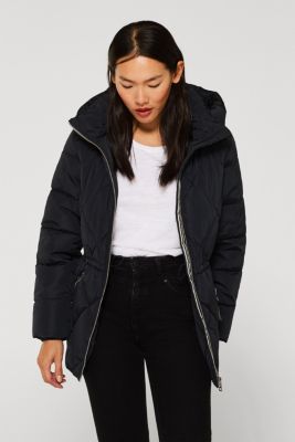 Esprit Quilted jacket with an adjustable hood at our Online Shop