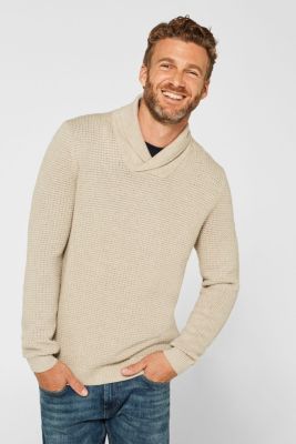 Esprit Pullover mit Schalkragen, 100 Baumwolle im Online Shop kaufen