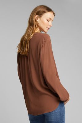 ESPRIT - Blouse made from LENZING™ ECOVERO™ at our Online Shop