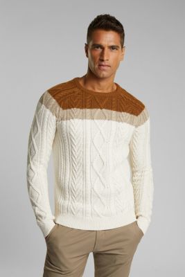 white cotton knit jumper