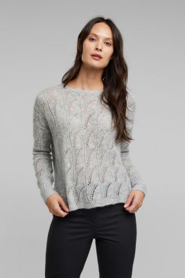 Esprit Mit Wolle und Alpaka AjourPullover im Online Shop kaufen