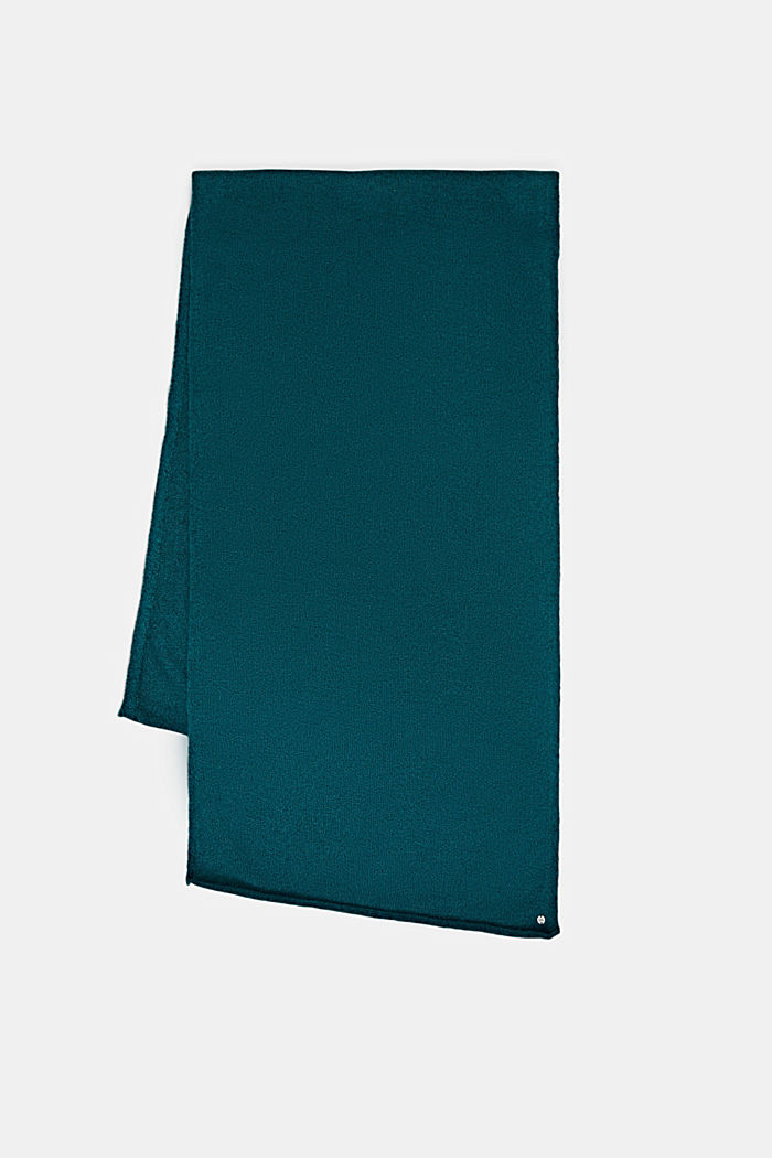 Made of recycled material: scarf with rolled edges, EMERALD GREEN, detail image number 4