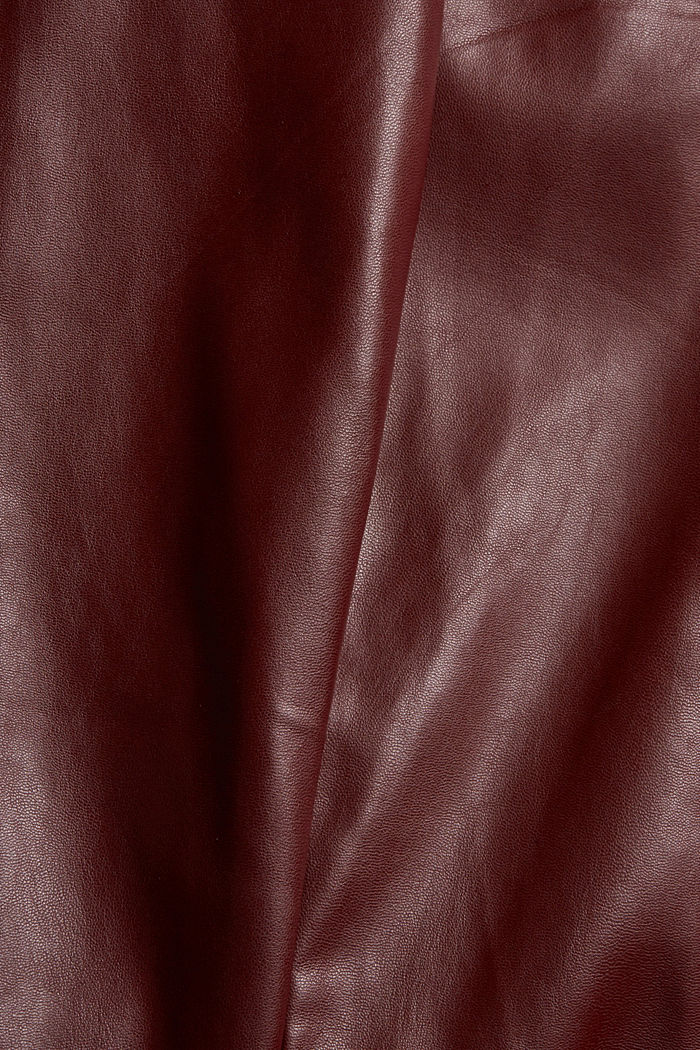 Cropped Hose in Lederoptik, GARNET RED, detail image number 4