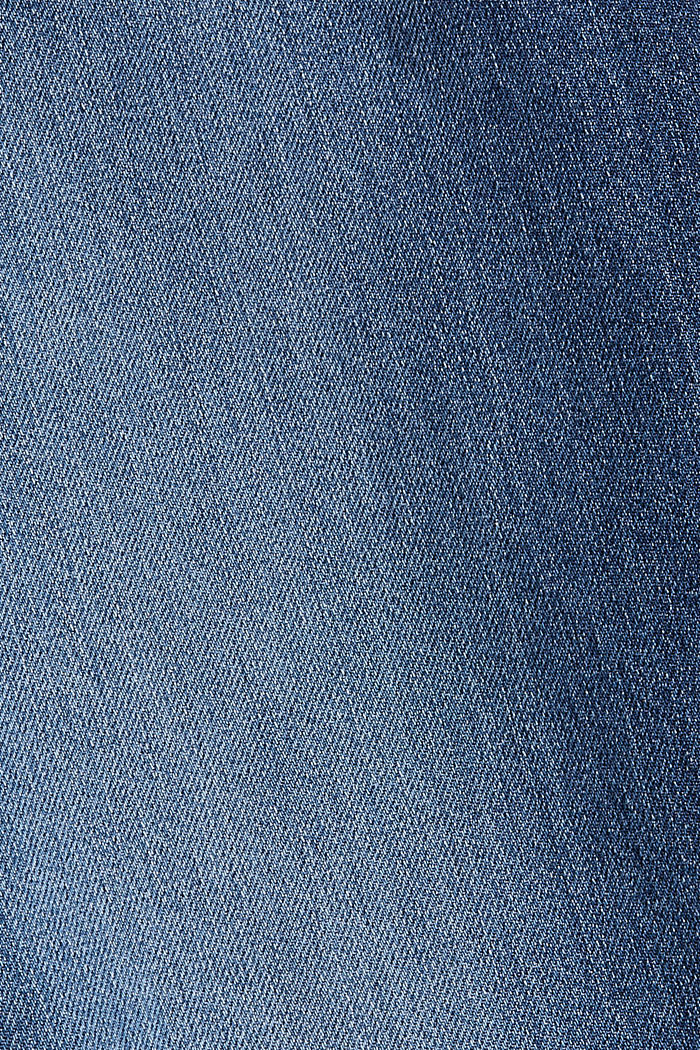Jeans met een used look, organic cotton, BLUE DARK WASHED, detail image number 4